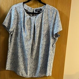 Chase bank Lands' End Blue Relaxed Boxy Blouse